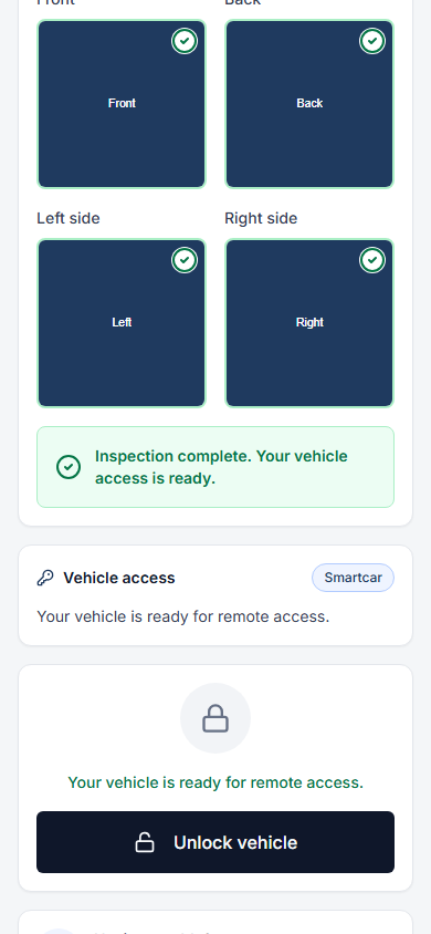 Scan & Go Smartcar connected vehicle access interface